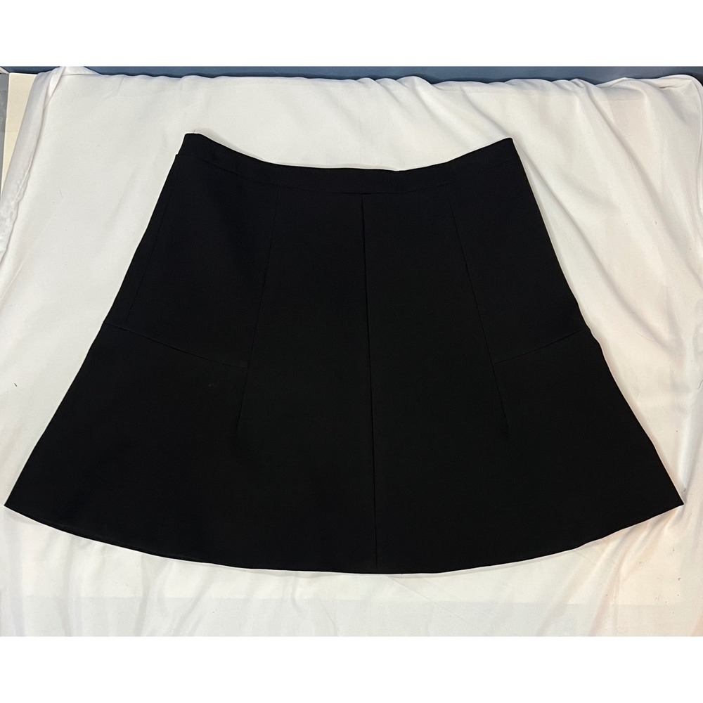 J.Crew Black A-Line Flare Skirt Women's Size 4 Paneled Mini Skirt Zip